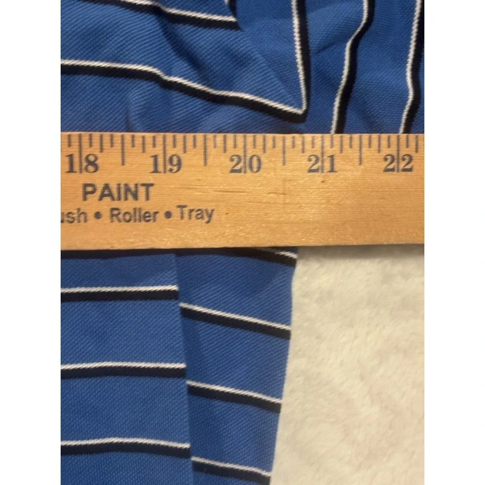 Ralph Lauren Polo Men's Med‎ Shoal Creek Golf Shirt Blue Striped Short Sleeve
